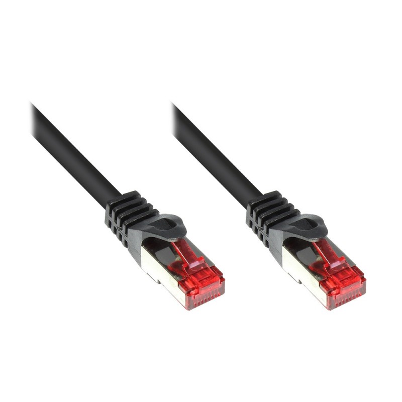Good Connections Patch Netzwerkkabel RJ45 CAT6 250MHz 1m Nero S/FTP